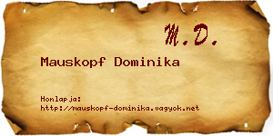 Mauskopf Dominika névjegykártya